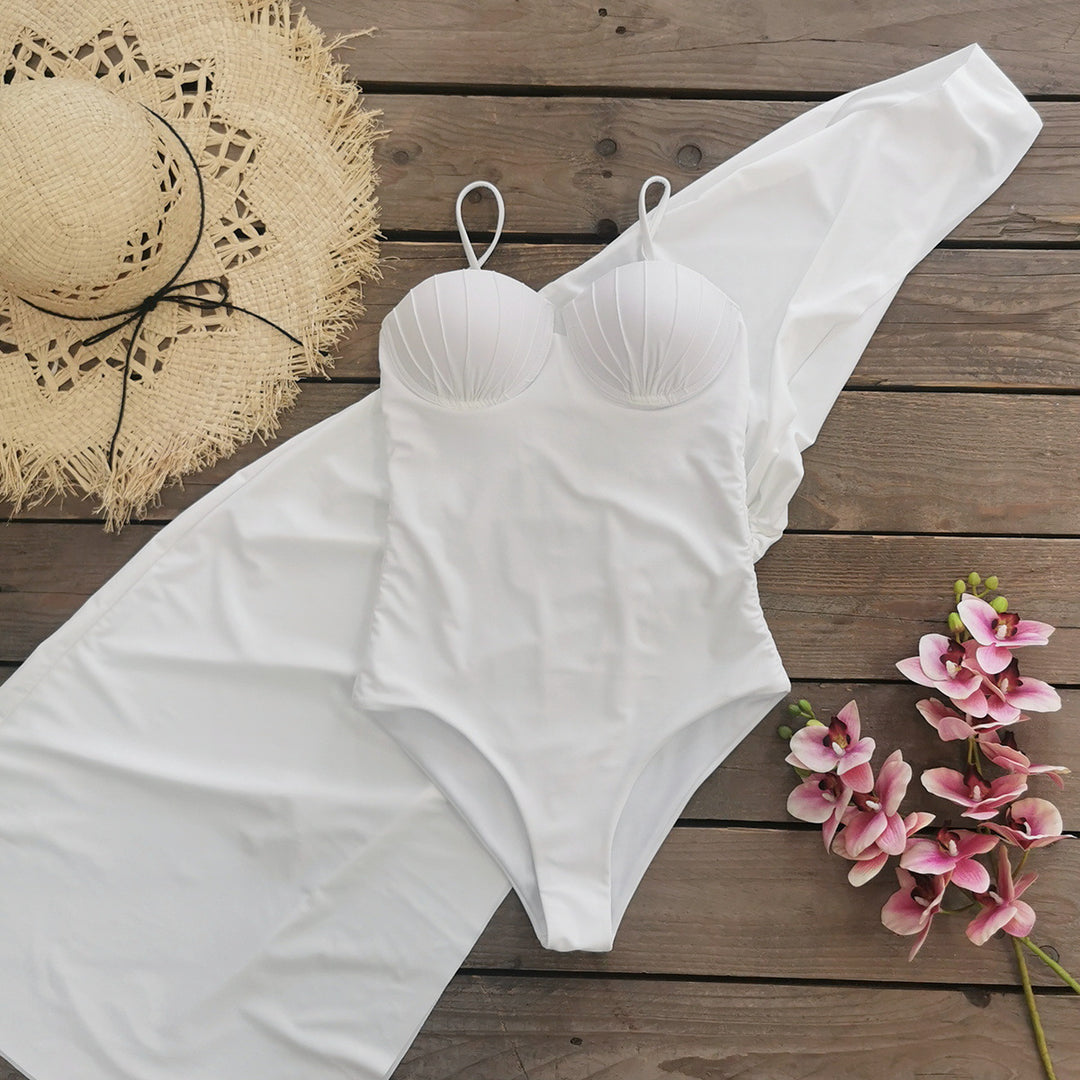 Dame badedragt med elegant indpakningsdesign og raffineret bustier Stilla