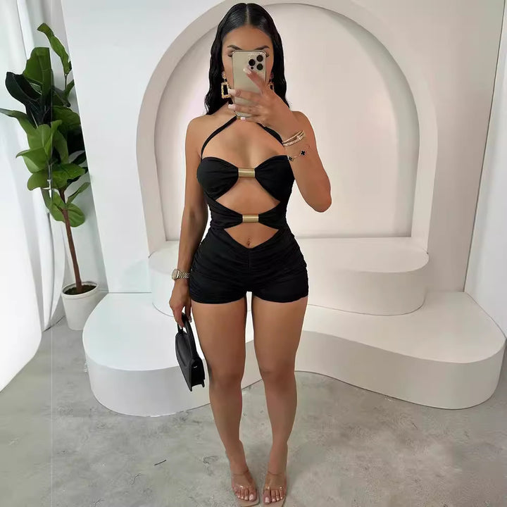 Dame Stranddragt med elegant sløjfe-design og justerbare stropper Skovae