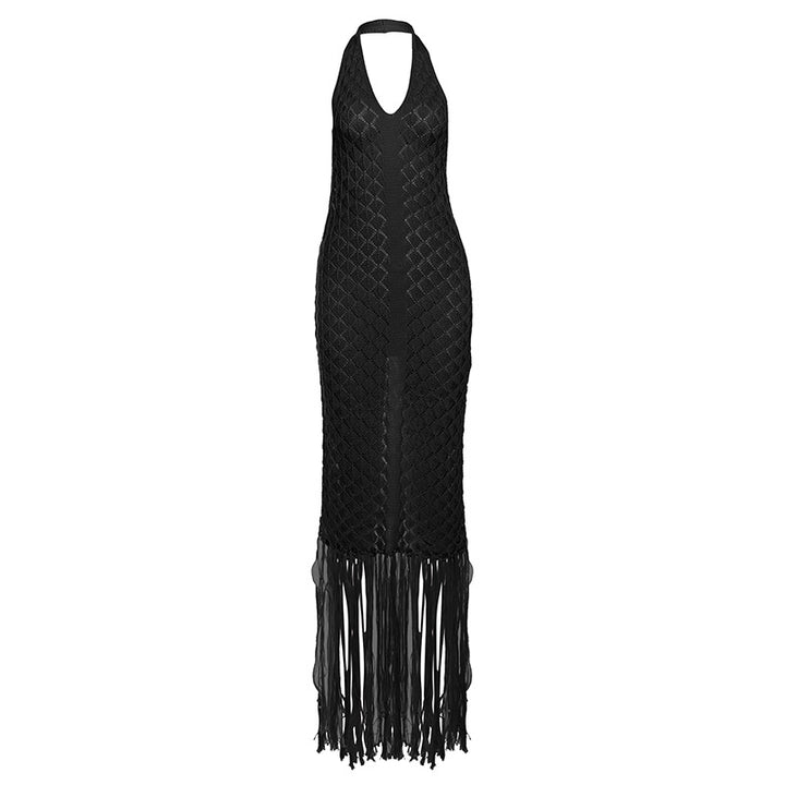 Dame Strandkjole med frynset Boho-design Stilla