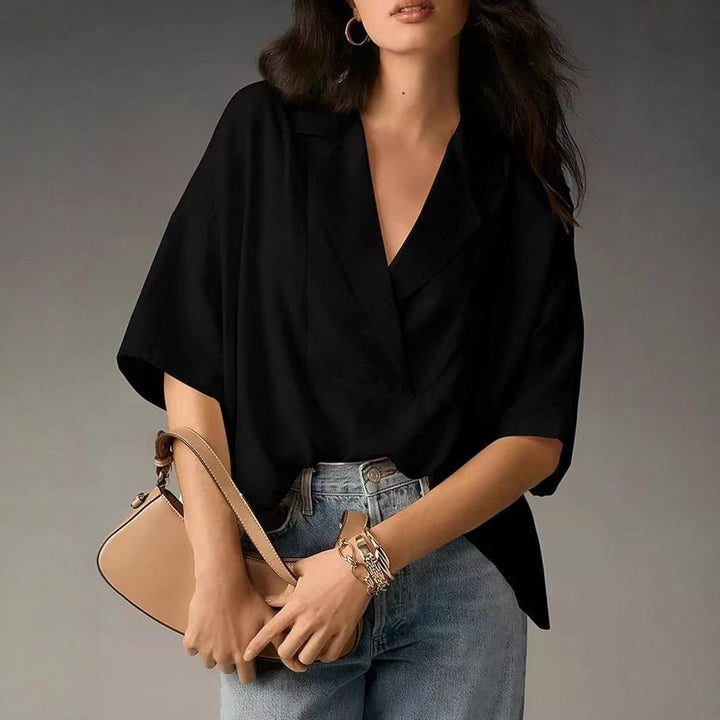 Dame elegant løs bluse Stilla