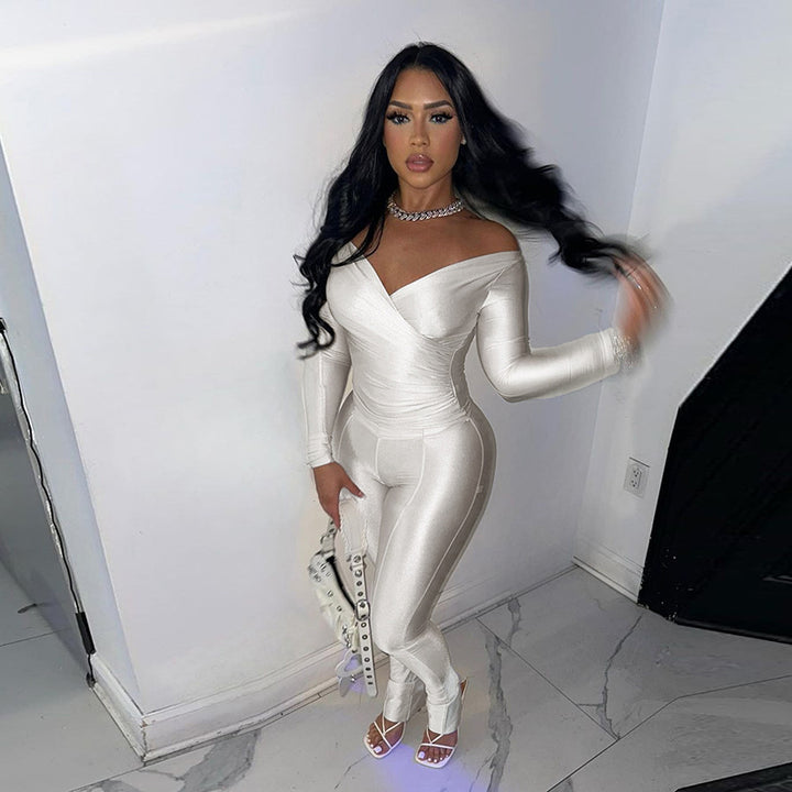 Femme Langærmet Bodysuit Jumpsuit Stilla