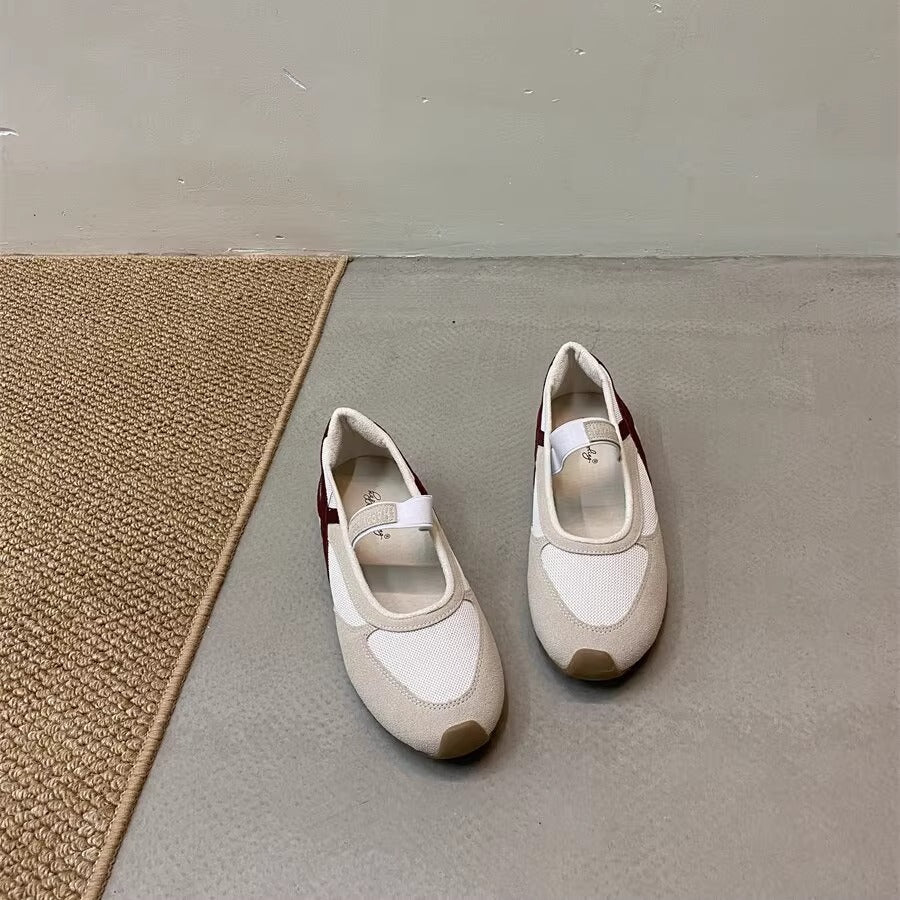 Dame Ballerinas med elastisk rem Stilla