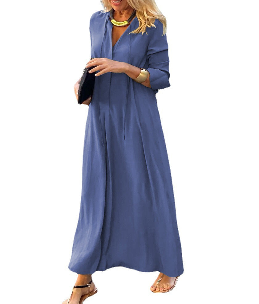 Dame elegant Midikjole med stilfuld slids og feminin silhuet Stilla