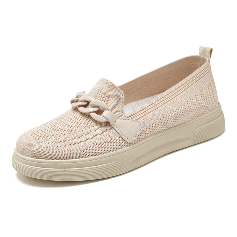 Femme Slip-On Fashion Sneakers med kæde-detalje Stilla