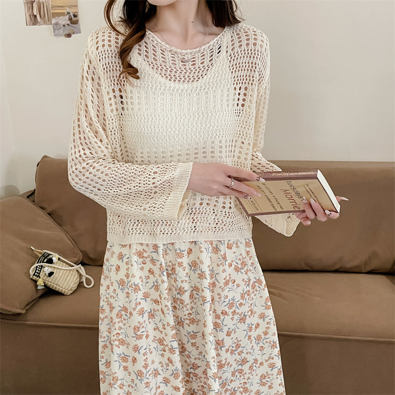 Dame Chunky Strik Åben-Strikpullover Stilla