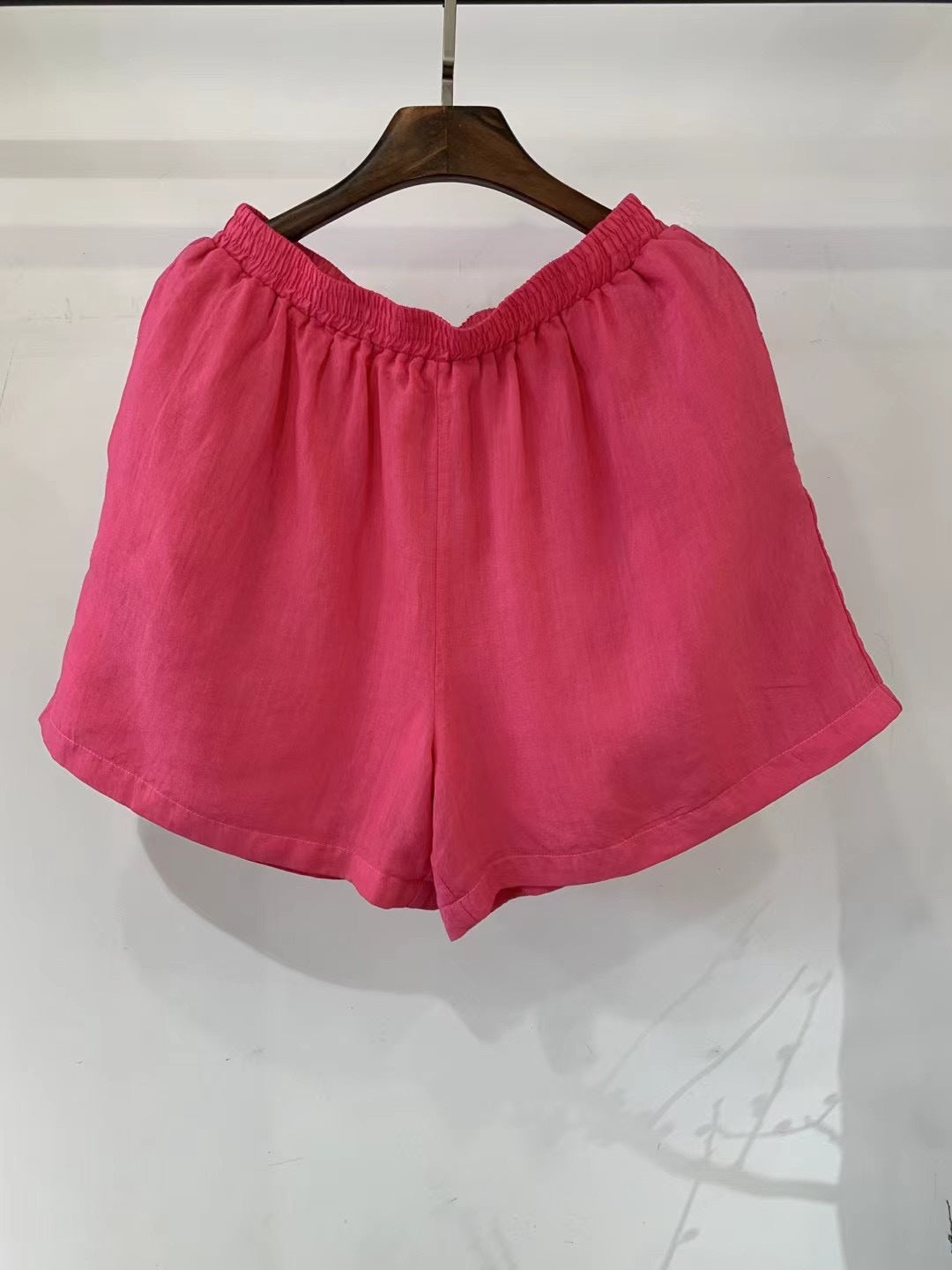 Femme Let Højtaljede Læder Shorts Stilla