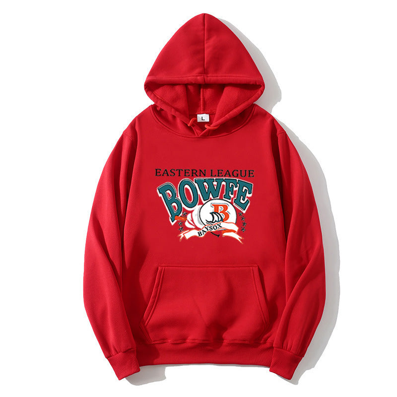 Kvinders sporty hættetrøje med trendy grafisk print Skovae