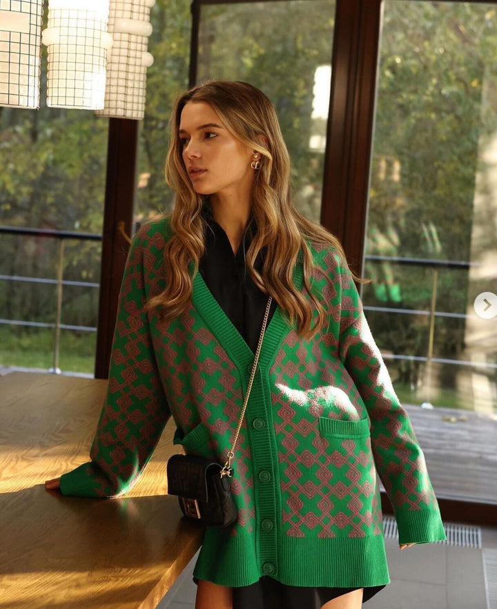 Dame Fritids Strikcardigan Stilla