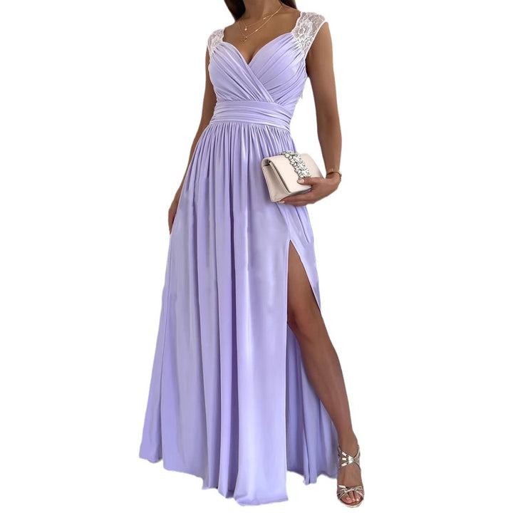 Dame Elegante Højslids-Maxi-Kjole Stilla 1751429438