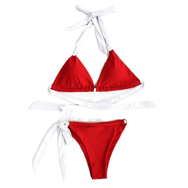 Dame triangel-bikini med justerbare stropper og flettede detaljer Stilla