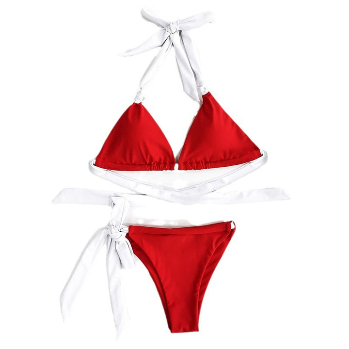 Dame triangel-bikini med justerbare stropper og flettede detaljer Stilla