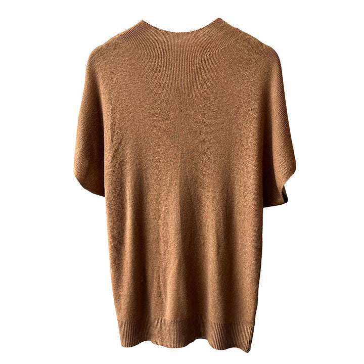 Dame elegant Kortærmet sweater med fin struktur og afslappet pasform Stilla