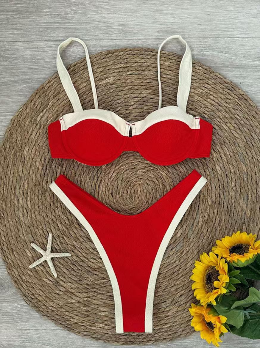 Dame Push-Up-Bikini med kontrasterende accenter Skovae