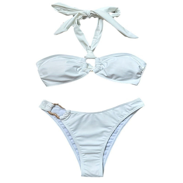 Damer Bandeau-bikini med elegant ringdetalje Skovae