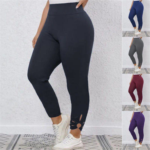 Dame sportleggings med dekorative cut-outs og høj talje Stilla