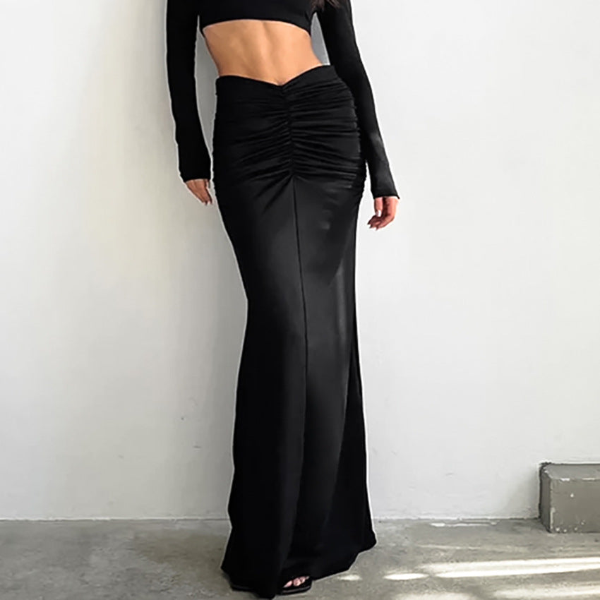Dame Figursyet Sæt bestående af Crop Top og Maxikjole Stilla