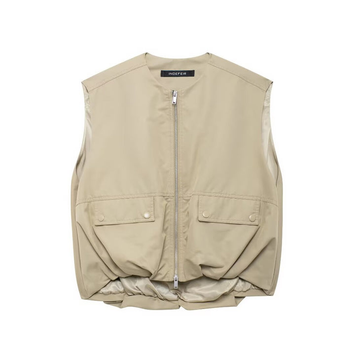 Femme Utility Vest med lynlås og lommedetalje Stilla