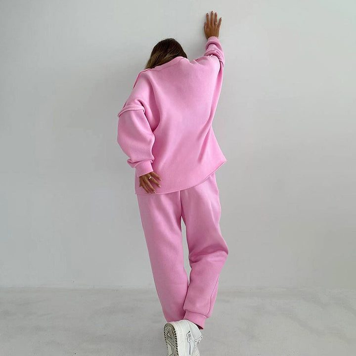 Dame Lækkert Sweatpants-sæt med oversized sweatshirt og behagelige joggers Stilla