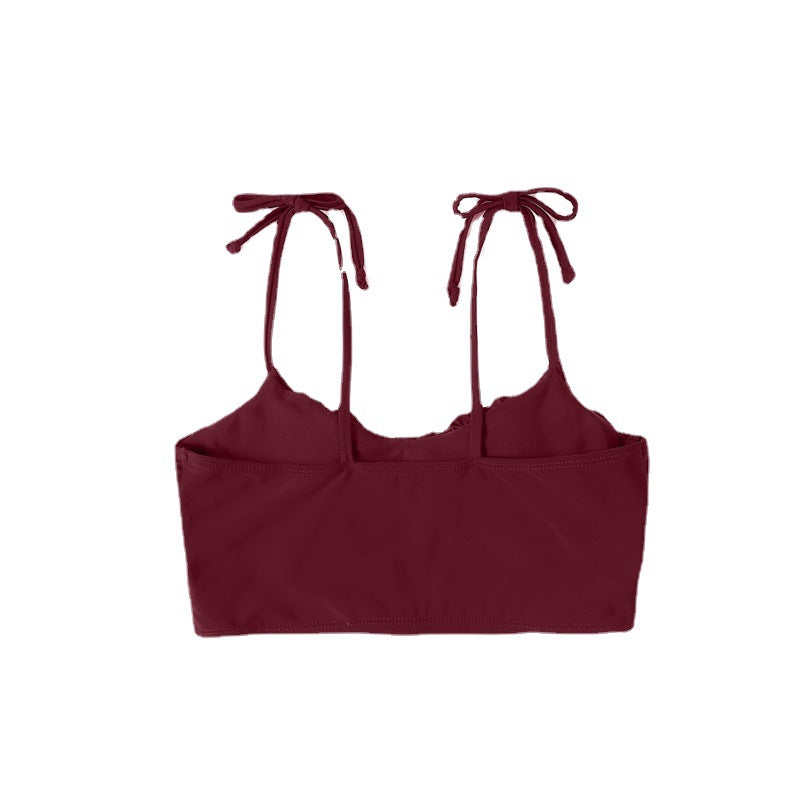 Dame Bikini top med komfortabelt volangdesign og justerbare stropper Stilla