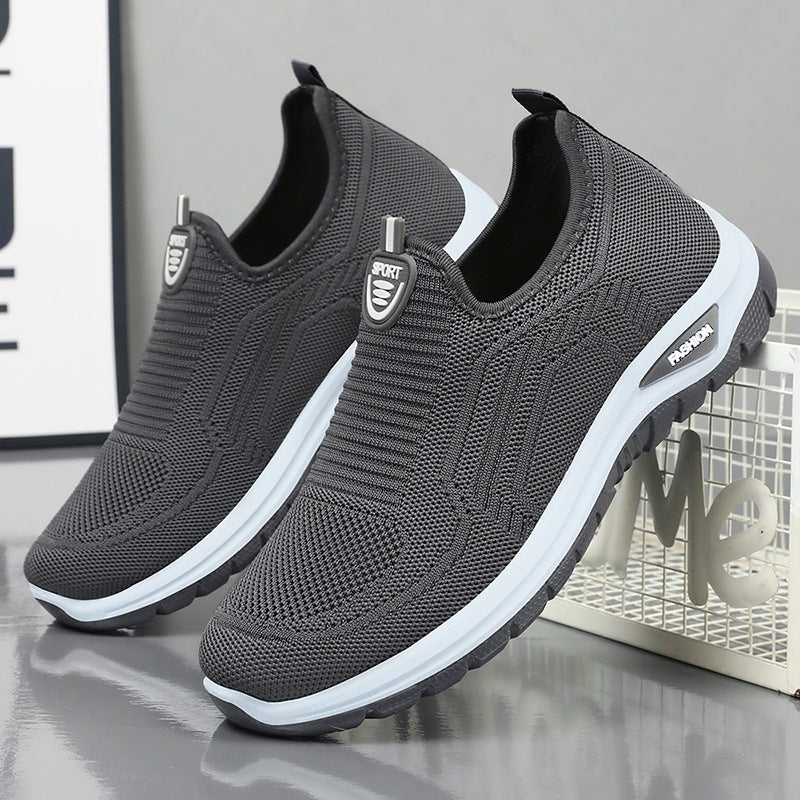 Herre Åndbare Slip-On Sneakers med fleksibelt Strik-Obermateriale og dæmpende Sål Stilla