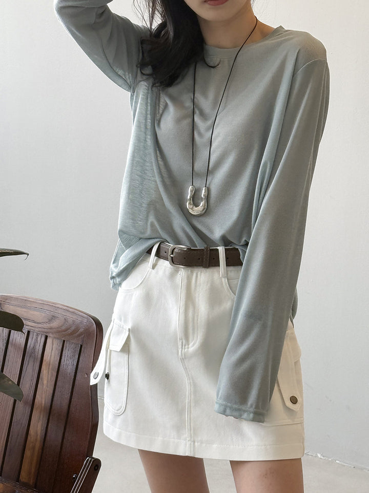 Dame elegant longsleeve-shirt lavet af åndbart materiale Stilla