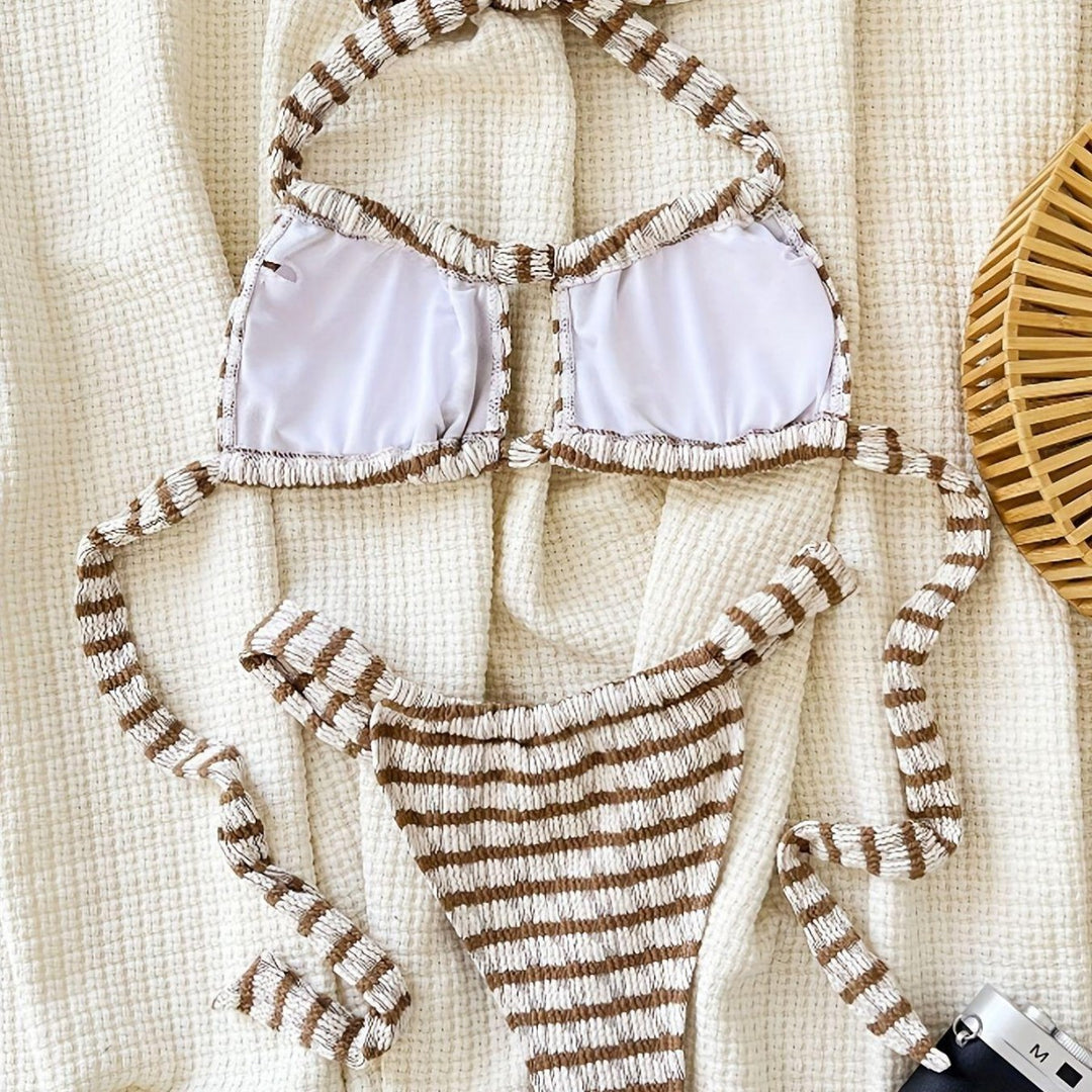 Dame Sporty bikini top med dyb udskæring Skovae