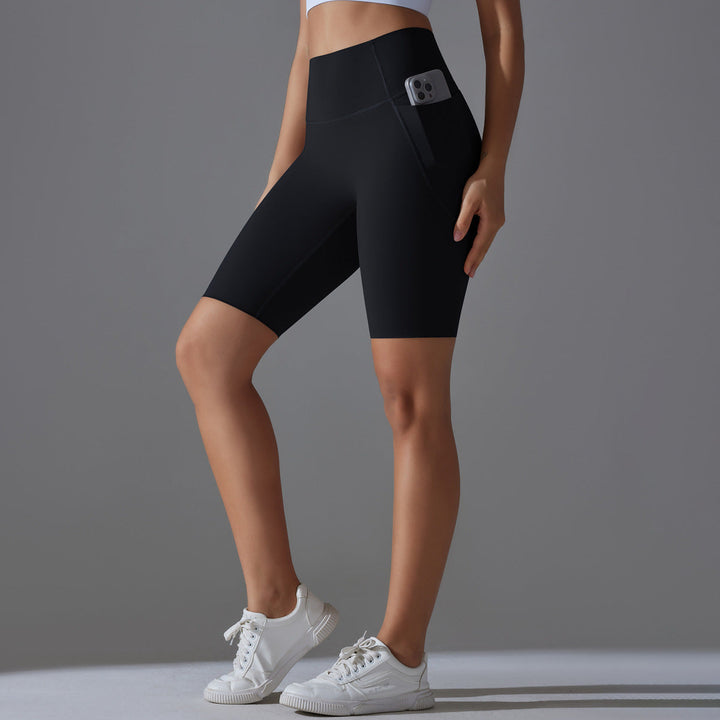 Dame cykelshorts med høj talje og praktiske sidelommer Skovae