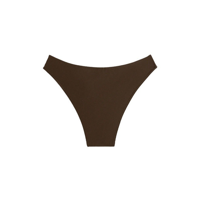 Dame Højskåret Bikini-Bund med dekorative ringe Skovae