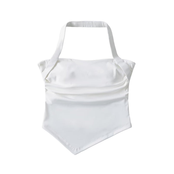 Dame top med elegant indpakningsudseende og fint flæse design Stilla