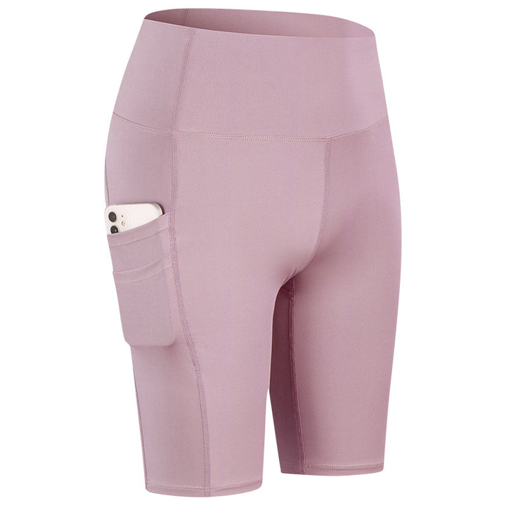 Dame Højskåret Sport-Cykelshorts med praktiske sidelommer og elastisk talje Stilla