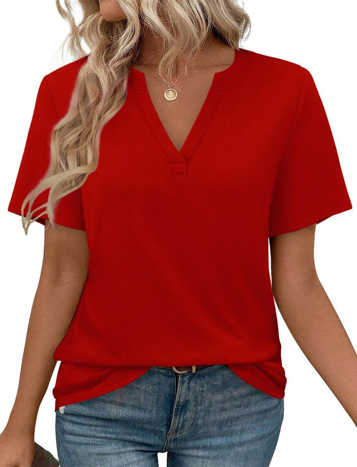 Dame Fritid V-Hals T-Shirt Stilla