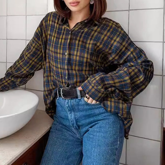 Dame Oversized Skjorte i blødt bomuldsblandingsmateriale med afslappet snit Stilla
