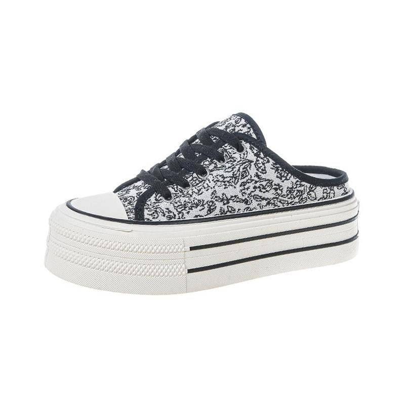 Dame Chunky Sneakers-Pantoletten i moderigtigt design med høj plateau Stilla