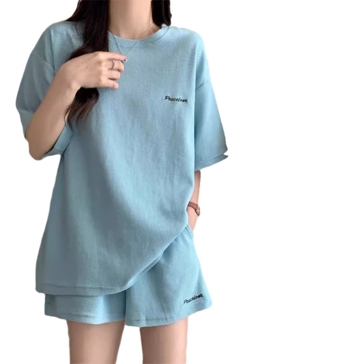 Femme Relaxed Fit Vaffelstrik Lounge Sæt Stilla