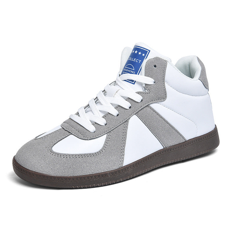 Unisex nan urbaner Tennis-Sneaker med velourslæder-overlays, polstret hælkant og vulkaniseret gummisål Skovae