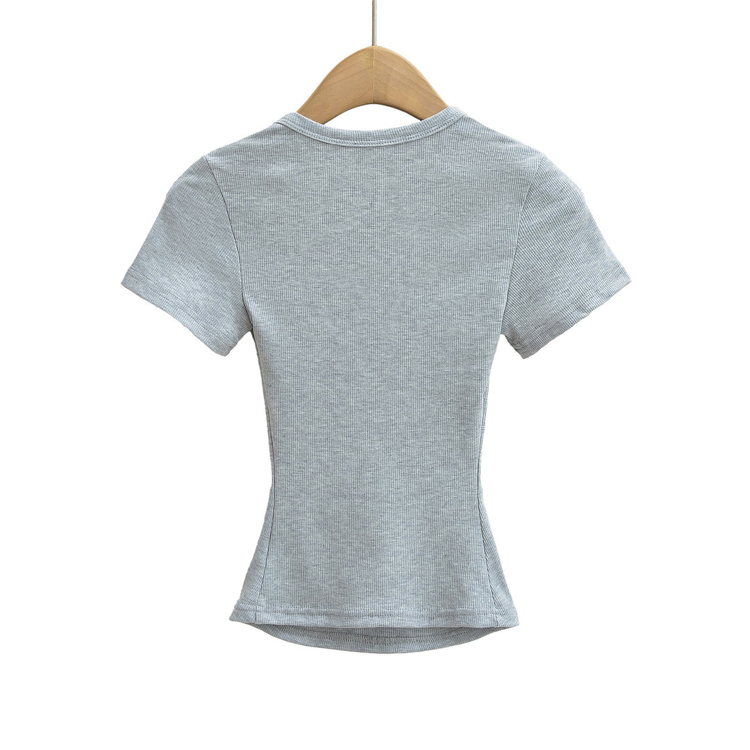 Dame figursyet rundhalset T-shirt lavet af kvalitetsjersey Stilla
