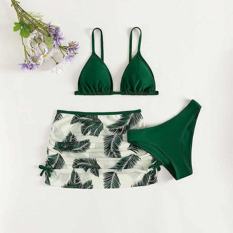 Dame bikini sæt med fint indpakningsskørt og smart bralette top Stilla