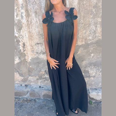 Dame elegant Maxikjole med raffinerede blomster-detaljer Stilla