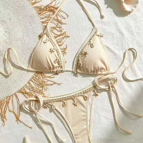Dame Triangel-Bikini med justerbare snørredetaljer Stilla