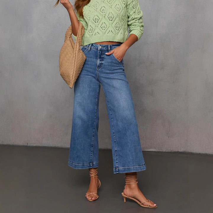 Damer Løst skåret jeans med høj talje og moderne kant Stilla