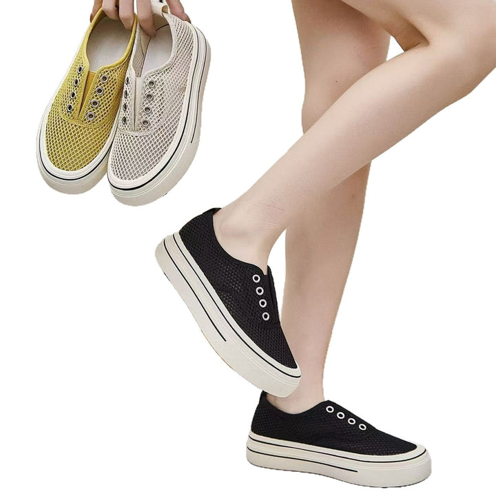 Dame Komfortable Net-sneakers med fashionabelt design Stilla