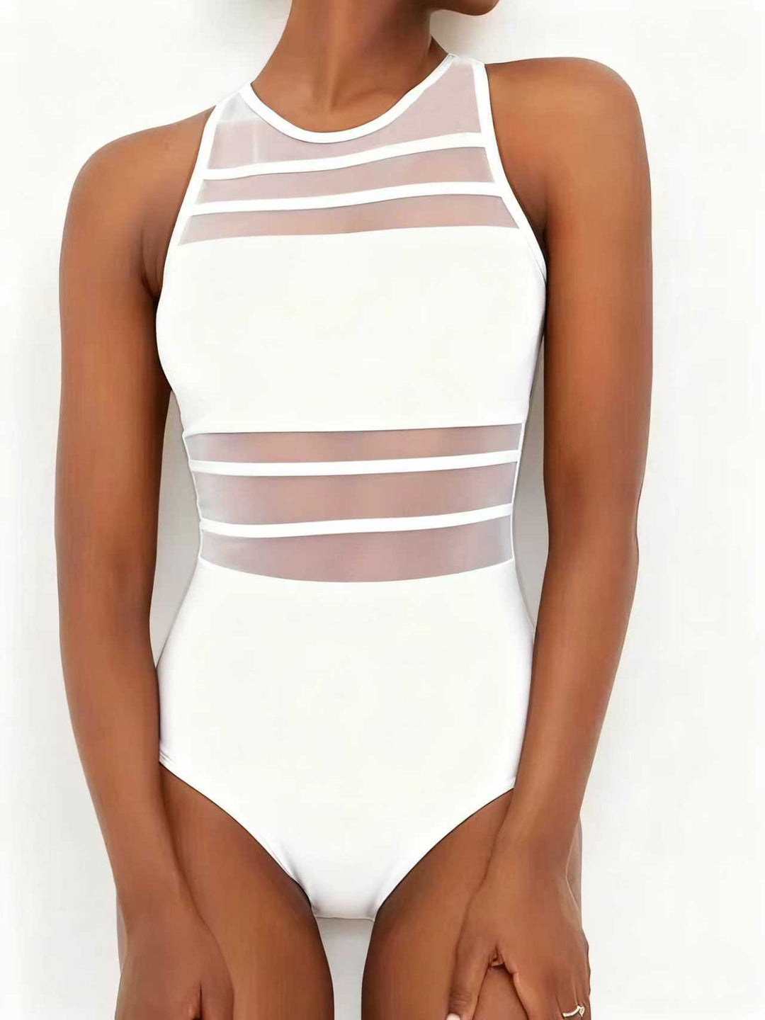 Dame Sporty jumpsuit med gennemsigtige indlæg Skovae