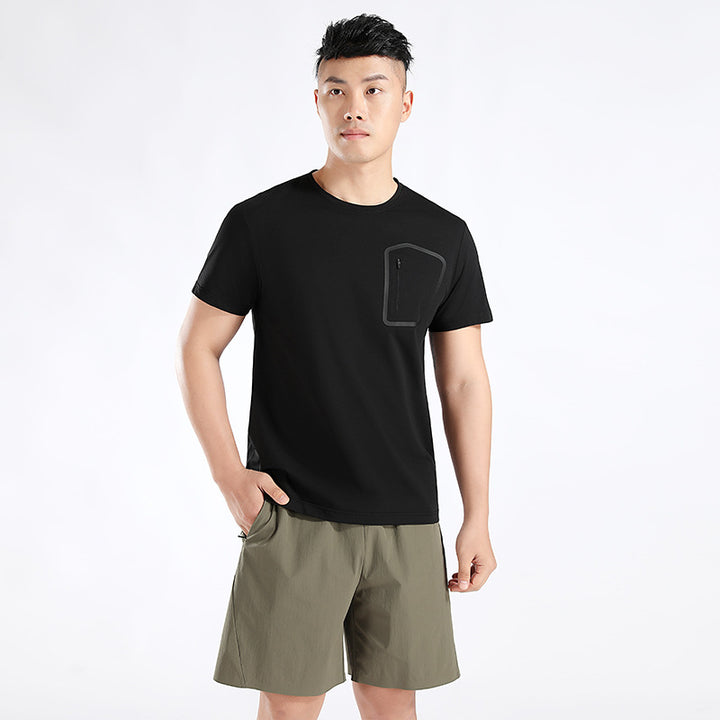 Herrer Funktions-T-shirt med praktisk sidelomme Stilla