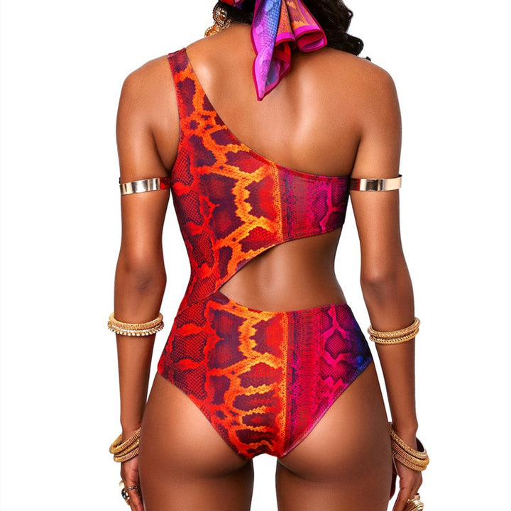 Dame asymmetrisk Cut-Out badedragt Skovae
