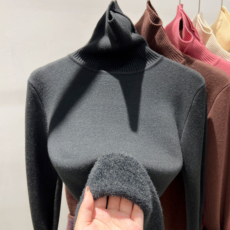 Dame rullekravepullover med blødt inderfutter og trendy design Stilla