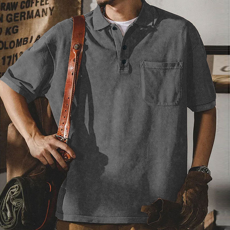 Herren polo shirt med praktisk brystlomme og moderne snit Stilla