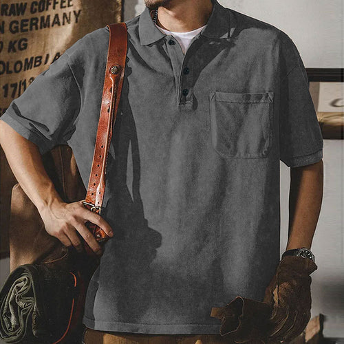 Herren polo shirt med praktisk brystlomme og moderne snit Stilla