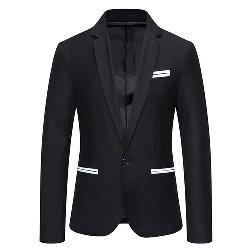Herrer skræddersyet Slim-Fit Blazer med kontrasterende besætning Stilla