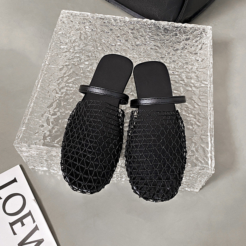 Dame Trendy Slippers med moderne netdesign og blødt fodbetræk Stilla