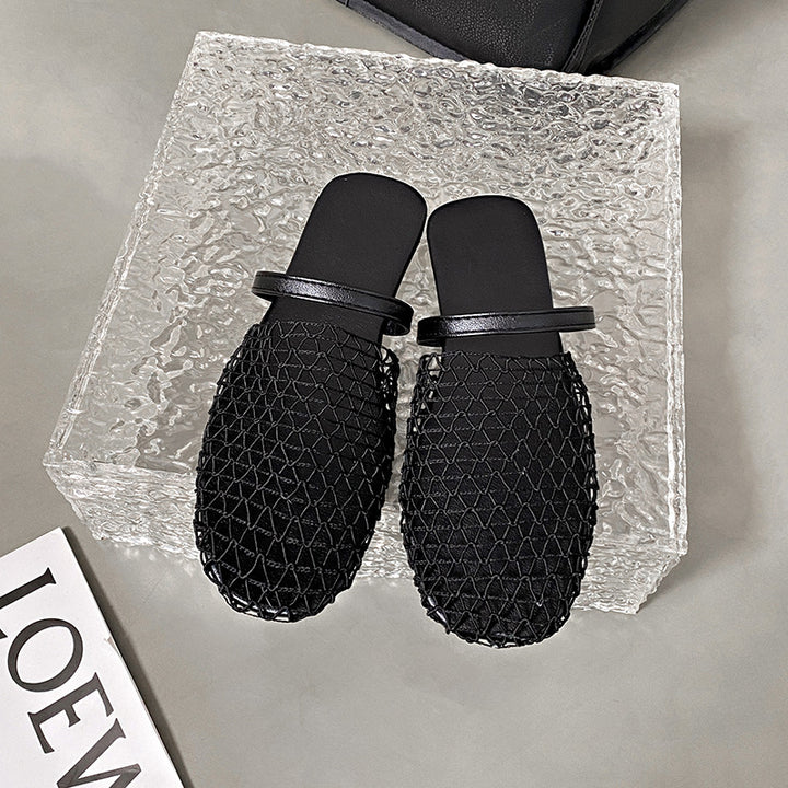 Dame Trendy Slippers med moderne netdesign og blødt fodbetræk Stilla